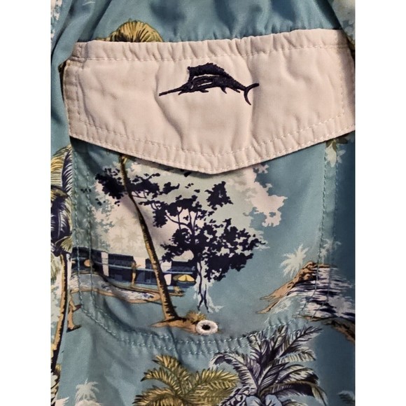 Tommy Bahama Youth Boys Swim Trunks Size Large Swim Suit Palm Trees - Picture 4 of 9